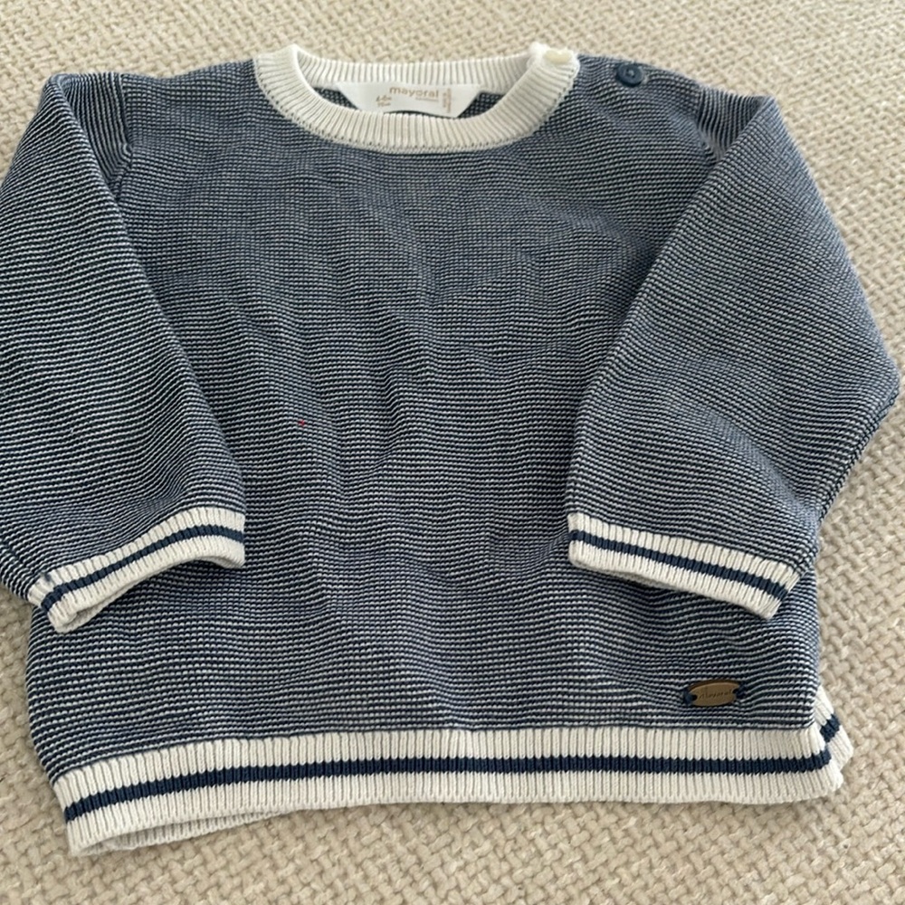 Mayoral blue and white sweater